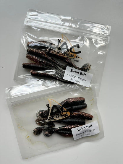 Scented 3.5" Paddle Tail Swim Baits